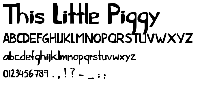 This Little Piggy font